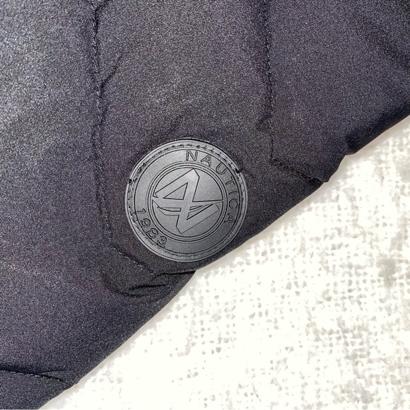 Nautica Black Quilted Hooded Jacket - Picture 10 of 10